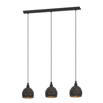 ROCCAFORTE - Sospensione - E14 3X40W - Struttura in acciaio / finitura