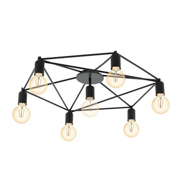 STAITI - Plafone - E27 7X60W - Struttura in acciaio / finitura nero
