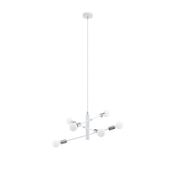 GRADOLI - Sospensione - E27 6X60W - Struttura in acciaio / finitura bi