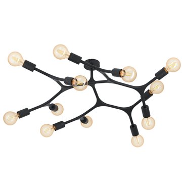 BOCADELLA 1 - Plafone - E27 12X60W - Struttura in acciaio / finitura n