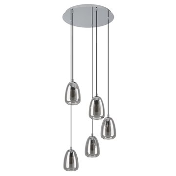 ALOBRASE - Sospensione - E27 5X40W - Struttura in acciaio / finitura c