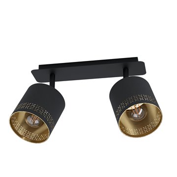 ESTEPERRA - Faretti - E27 2X28W - Struttura in acciaio / finitura nero