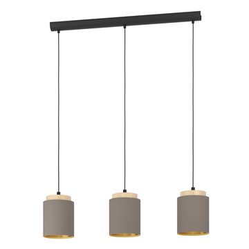 ALBARIZA - Sospensione - E27 3X40W - Struttura in metallo e legno / fi