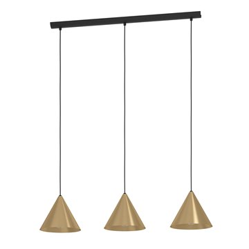 NARICES - Sospensione - E27 3X40W - Struttura in acciaio / finitura ne