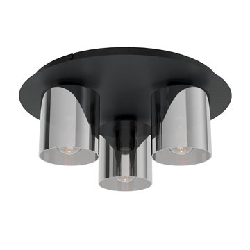 GOROSIBA 1 - Plafone - E27 3X40W - Struttura in acciaio / finitura ner