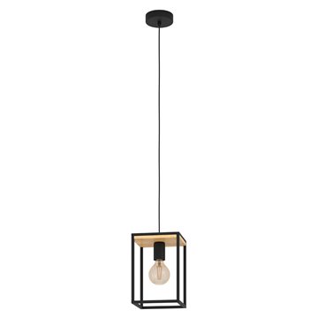 LIBERTAD - Sospensione - E27 1X40W - Struttura in metallo e legno / fi