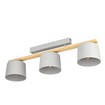 MARIEL - Plafone - E27 3X40W - Struttura in metallo e legno / finitura
