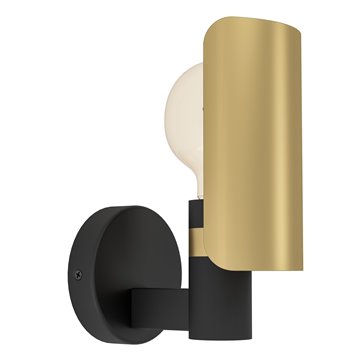 HAYES - Applique - E27 1X40W - Struttura in acciaio / finitura nero, o