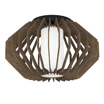 RUSTICARIA - Plafone - E27 1X40W - Struttura in acciaio / finitura ner