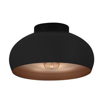 MOGANO 2 - Plafone - E27 1X40W - Struttura in acciaio / finitura nero,