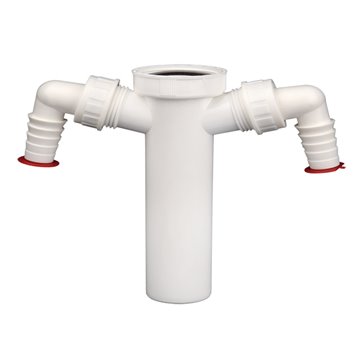 Canotto DN40x 6/4' con due attacchi portagomma lavatrice