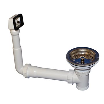 Piletta 3" con troppopieno, attacco filettato 6/4"