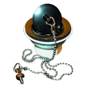 Piletta 5/4" per lavabo, con vite 60mm e catena