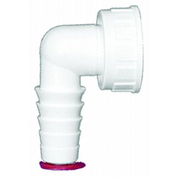 Gomito portagomma per lavatrice 1'x3/4' con guarnizione piatta