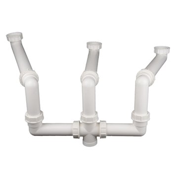 Scarico triplo per lavello DN40x6/4'