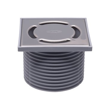 Portagriglia con griglia inox d 110mm/123x123mm/115x115mm, sistema antiodore. Tappo protezione/montaggio