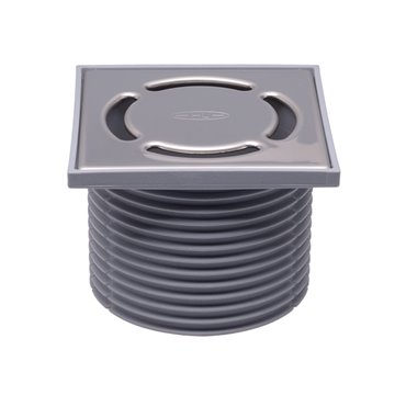 Portagriglia con griglia inox d 110mm/123x123mm/115x115mm, dispositivo antiodore "Primus blue". Tappo protezione/montaggio