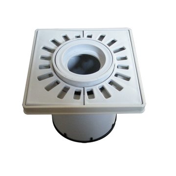 Portagriglia d 110mm/147x147mm con griglia in acciaio inox 140x140mm