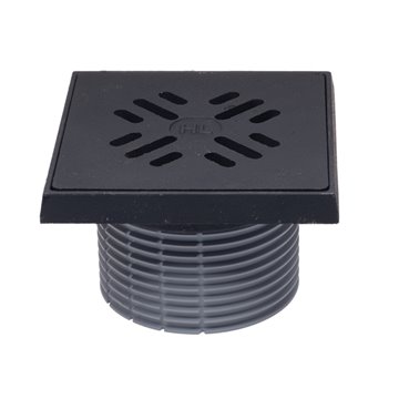 Portagriglia d 110mm, telaio/griglia in ghisa 150x150/137x137mm, sistema antiodore