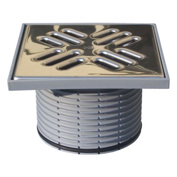 Portagriglia d 110mm/147x147mm, griglia inox 140x140mm, antiodore "Primus"