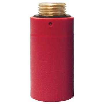 Tappo di prova con filettatura in ottone R 1/2 ", rosso.