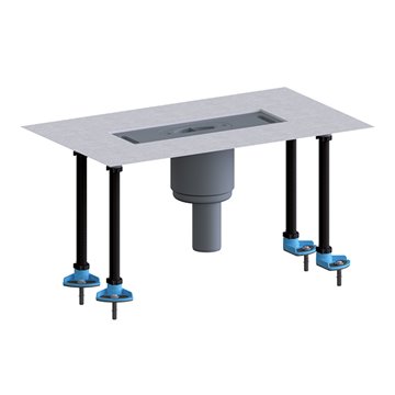 Corpo di scarico In Floor, verticale, DN50