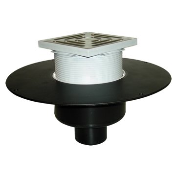 Scarico verticale per tetti DN75 con collare PP. Calpestabile - 148x148mm/137x137mm