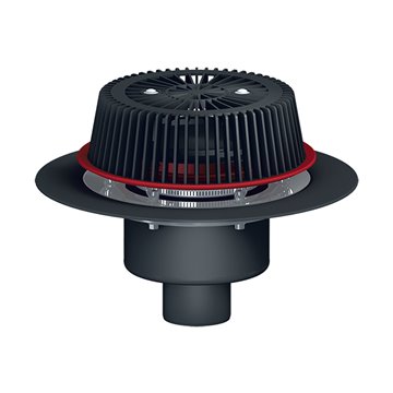 Sicurezza scarico tetti DN110 regolabile in altezza