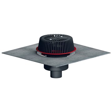 Sicurezza scarico tetti DN110 riscaldato regolabile in altezza con guaina bituminosa