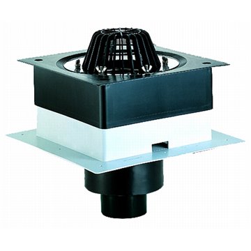 Scarico terrazzi DrainBox DN110, sistema di fissaggio per impermeabilizzazione