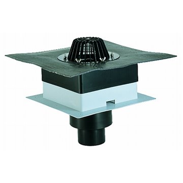 Scarico terrazzi DrainBox DN110, foglio bitumato saldato