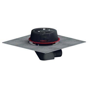 Sicurezza scarico tetti DN75/110 orizzontale riscaldato membrana bituminosa altezza regolabile