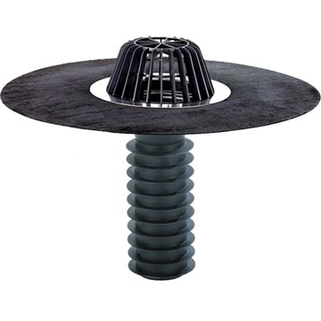 Scarico per restauro terrazzi/capannoni DN125, foglio bitumato saldato