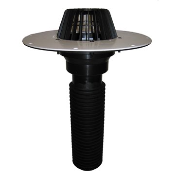 Scarico per restauro terrazzi/capannoni DN160 con collare in PVC