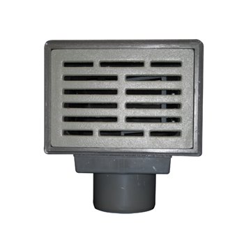 Pozzetto orizzontale sifonato per cantina DN110, 170x240mm/griglia ghisa 155x225mm, raccoglisporco