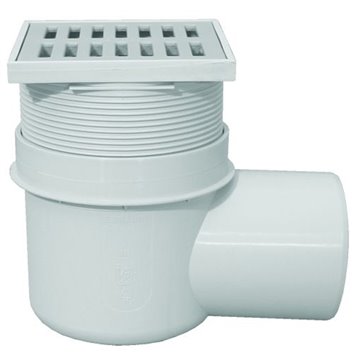 Pozzetto orizzontale sifonato per cantina DN110 portagriglia/griglia plastica 148x148mm/138x138mm