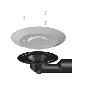 Corpo di scarico a pavimento o per balconi e terrazzi DN50/75 snodabile con nuova protezione per il cantiere premontata