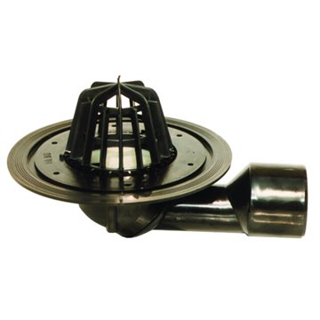 Scarico tetti DN50/75, raccoglifoglie in plastica