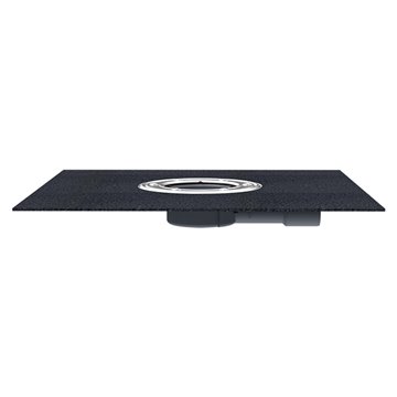 Pozzetto per drenaggio balcone e terrazzo DN40/50 - orizzontale - piatto - con flangia bitumata.