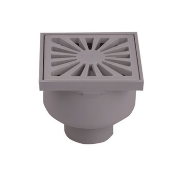 Scarico pavimento DN50 verticale 94mmx94mm plastica