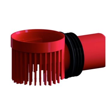 Elemento di scarico delle acque con funzione di drenaggio d‘emergenza adatto per scarichi per tetti piani della serie HL68