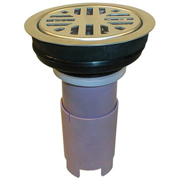 Imbuto d 110mm regolabile in altezza, griglia inox d 85mm e valvola antiriflusso