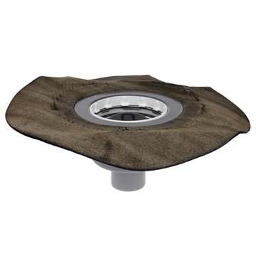 Pozzetto pavimento DN75/DN110, solo corpo, manicotto bitumato, inserto inox