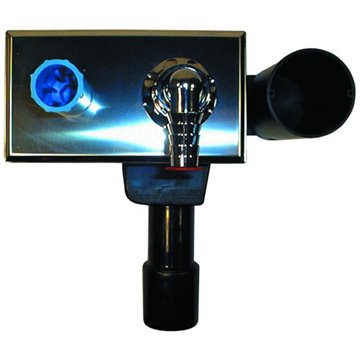 Sifone incasso lavatrice DN40/50, presa d'acqua 1/2', tappo prova, portagomma cromato, 180x100mm, predispoto attacco elettrico