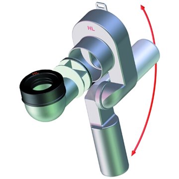 Sifone per orinatoio pensile DN40, con adattatore per scarico verticale