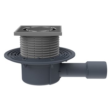 Pozzetto pavimento DN40/50, orizzontale, antiodore "Primus blue", 123x123mm/115x115mm