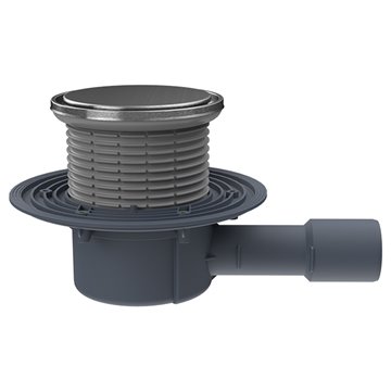 Pozzetto pavimento DN40/50, orizzontale, antiodore "Primus blue", portagriglia/piatto inox rotondi d 133mm/112mm