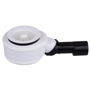 Sifone per piatti doccia basso DN50 con snodo sferico per fori 90mm