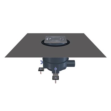 Scarico doccia”Primus-Drain”, comprensivo di kit di impermeabilizzazione e regolazione angoli .