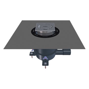 Scarico doccia ”Primus blue”, comprensivo di kit di impermeabilizzazione e regolazione angoli